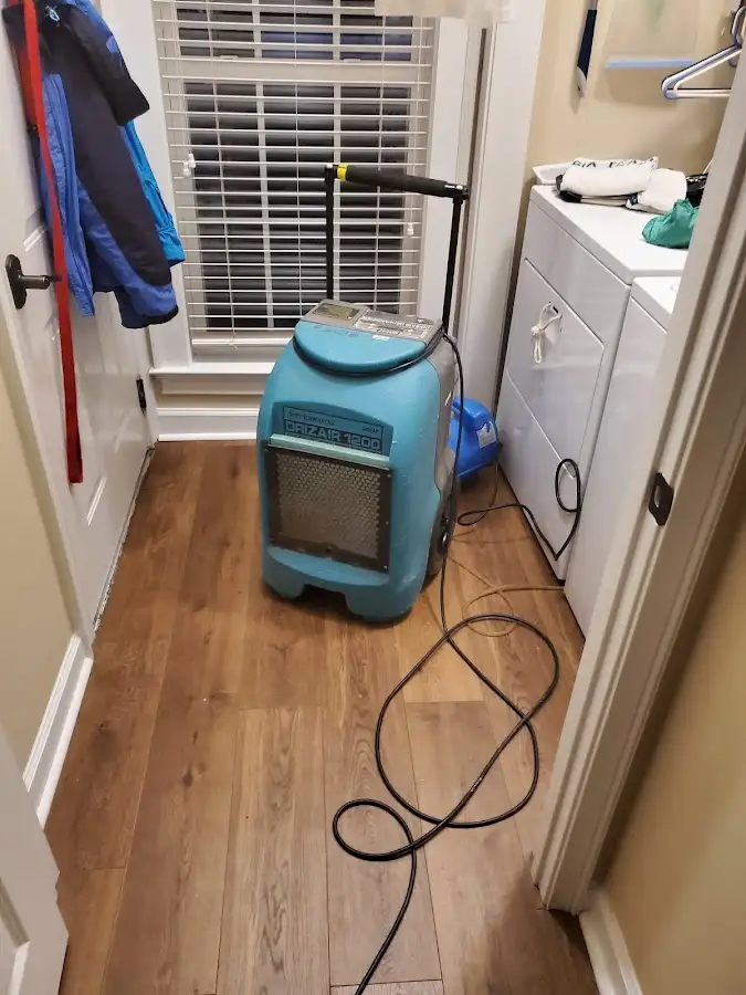 Commercial dehumidifier deployed for Flood Damage Cleanup in Rehoboth